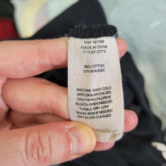 Soft Surroundings Black Slimsations Lattice Twist Leggings Size Large - Picture 7 of 7